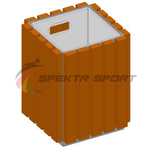 Купить Урна металлическая в деревянной обрешетке SP МФ400 в Светогорске 